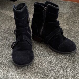 UGG Australia Finney Black Biker Ankle Boots